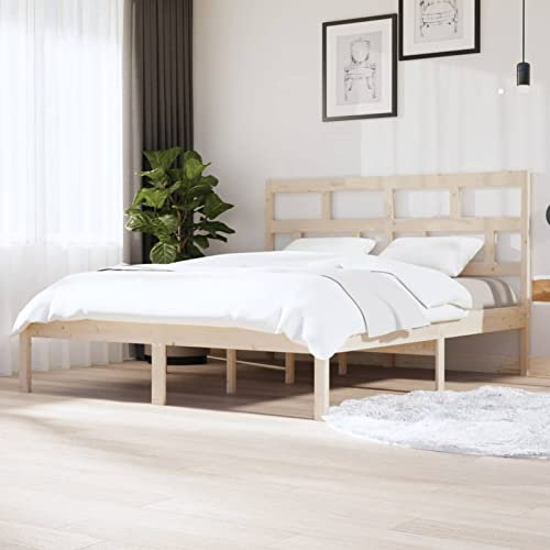 Buzaza Massivholzbett Bettgestell Bed Frame Bett Mit Bettkasten Hausbett Bett Massivholz Kiefer 160x200 cm - 3101228