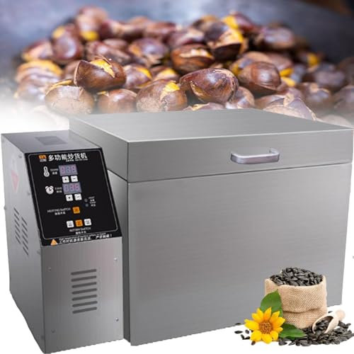 DPQYJPP Electric Coffee Bean Roaster Machine, Commercial Nut Peanut Bean Roasters Home Roasting Machine, Stainless Steel Bean Roasting Machine Coffee Maker Grinder for Baking Grain,4000g