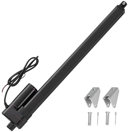  Jvnvlki linjärt ställdon 12 V, 2 000 N, 500 mm, lyftlängd IP65, vattentät, 8 mm/s linjär aktuator, linjär motor med monteringshandtag, för dörröppnare, soluppsamlare, elektrisk lyftsystem