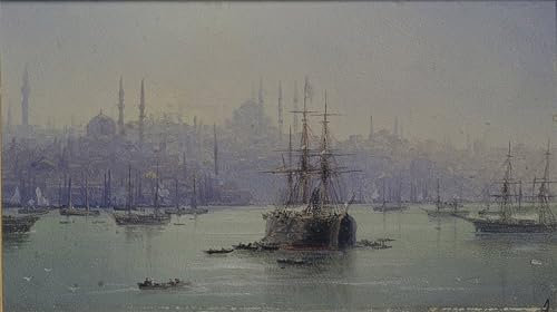 IPLUPJDY Leinwand Poster Wandbilder GemäLde Kunst Bilder Kunstdruck Leinwand Goldenes horn von ivan konstantinovich Aivazovsky Leinwand Wandkunst poster für Wohnzimmer-Dekor 60x90cm