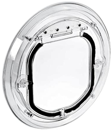 Pet Flap Door Round Puppy Door Plastic Transparent Cat for Sliding Glass