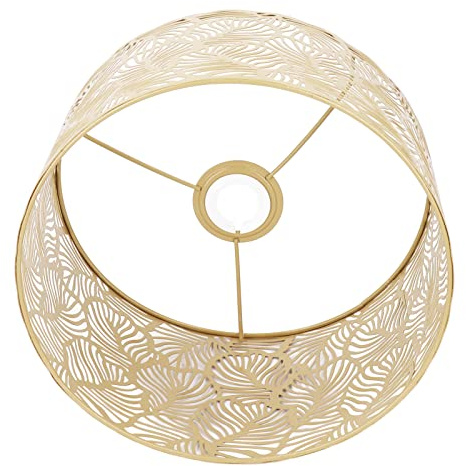 Lampenschirm, Einfache Installation, Tischlampenschirm mit Hübschem Effekt, 25 Cm Durchmesser für E14 (Gold)