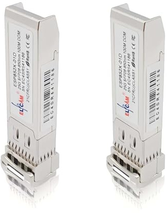Elfcam® - Módulo de transceptor de 25G SFP28 SR para NVIDIA Mellanox e Intel E810, SFP28 25GBASE-SR 850 nm 100 m DOM LC dúplex MMF, 2 unidades
