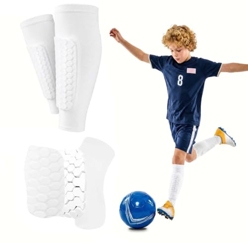 vsshe 1 par de Protectores Tibias de Fútbol, Espinilleras de Fútbol para Niños, Espinilleras para Esquiar, Funda de Protección de Pantorrilla para Fútbol, Baloncesto, Esquí, Antigolpes, Niños y Niñas