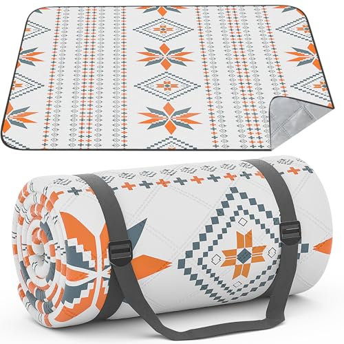 HUTHIM Coperta impermeabile, lavabile: picnic, barbecue, escursioni, viaggi, senza sabbia, con maniglia