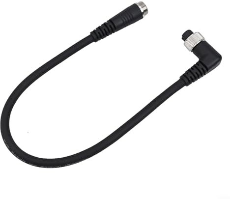 Eawfgtuw Electric Fishing Reel Battery Power Cable, Elbow 2 Holes, Copper Core PVC Insulation, 0.45m-2m Length, for DAIWA for Reels(0.45m)