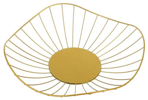 ZUNOXAZ Bowl Decorativo De Frutas Alambre Soporte Para Encimera Canasta Para Verduras y Pan Organizador De Snacks Para Cocina y Sala De Estar