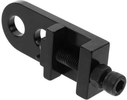 ibasenice Tensor de Cadena para Bicicleta, Ajustable, Aleación de Aluminio Negro, Doble Orificio, Resistente al Desgaste, para Ciclismo