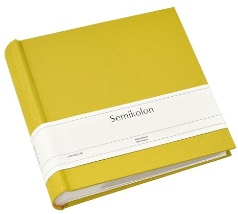 Semikolon 374266 Álbum de fotos Classic para 200 fotos en formato 10 x 15 cm, álbum de fotos con cubierta de tela, matcha, verde claro