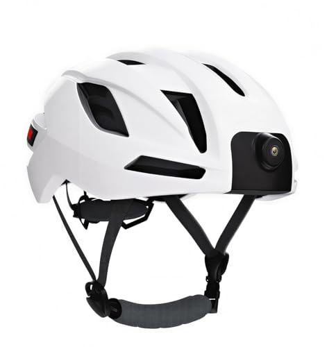 Garsent Casque de Vélo, Casque Bluetooth Intelligent avec Caméras, Enregistreur Vidéo HD Avant et Arrière 1080p, Casque de Cyclisme Intelligent WiFi avec Lecteur de Musique Léger Arrière