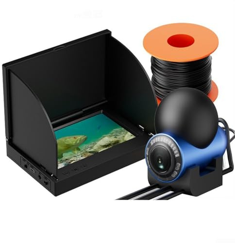 Caméra de pêche sous-marine, écran détecteur de poissons, lentille étanche IP68, câble 15 m/20 m/30 m/50 m, 12 LED infrarouges pour pêche sur glace mer lac (IPS + 50 M)