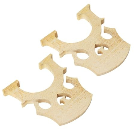 JOINPAYA 2Pcs Maple Wood Cello Bridge for 4/4 Full-Size Cello – Fitted Professional Bridge Improves Sound Quality Easy to Carry – for Practicing Anytime Anywhere