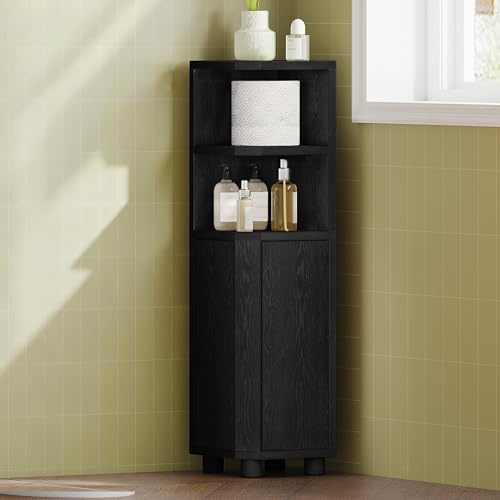 Hzuaneri Badezimmerschrank, Eckschrank Badschrank, verstell. Regalen