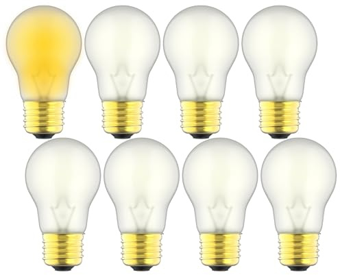 Xinafan Food Warming Heat Lamp Bulbs Compatible with Hatco 02.30.265 Food Warmer, Hi-Temp Resistant Buffet Drawer Countertop Drop-in Warmers Light Heat Bulbs, 40W, E26 Base, 8 Pack