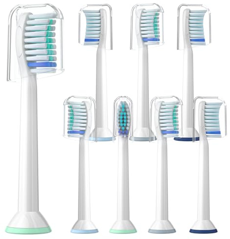 8 ersättningsborsthuvuden kompatibla med Philips, professionella elektriska borsthuvuden kompatibla med Philips ExpertClean,3-serien,Gum Health,HealthyWhite tandborste