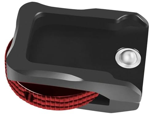 Zolynx Adattatore di Montaggio per Barra di Estensione per Gabbia della Fotocamera DSLR con Foro di Montaggio da 1/4, Luce LED Flash Ttl, Rig DSLR, Attacco, Nero+Rosso.