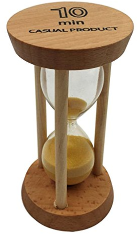 Sharplace Visueller Timer Sanduhr für Kinder & Erwachsene, Bunte Sanduhr Zeit, 10 Minuten Countdown Timer, Eieruhr Küchentimer Uhr für Zuhause, Büro, Schule, Kochen, Spielen Zeitmessung, Gelb