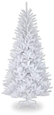 artplants.de Sapin Atlanta, Blanc, 210cm, Ø115cm - Sapin de Noël Artificiel - Faux Arbre de Noël