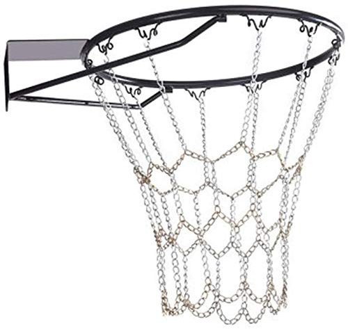 ZXQZ basketboll-nät, basketboll med galvaniserat stål med 12 korgar i metall med slutna spänne (ingår inte i kundvagnen). Basketbollkorgar