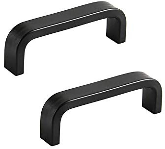 ANSIEDIO 2 Stück 64mm Schwarz Schrank Türgriff Küchengriff Kleiderschrank Knöpfe Griffe Modern Möbelgriffe Knopfe Türgriffe