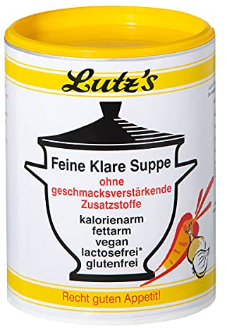 Feine Klare Suppe (500g Dose) geeignet als Gemüsebrühe ohne geschmacksverstärkende Zusatzstoffe glutenfrei ohne Zusatz von Lactose fettarm vegan