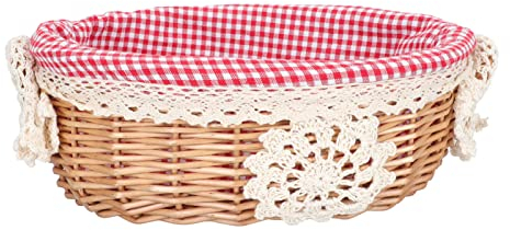 TOPBATHY Panier Tissé Pour Légumes Et Stockage Panier Osier Pour Rangement Ménager Doublure