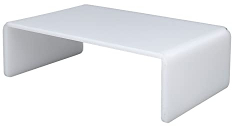 Support de Moniteur, élévateur D'écran, élévateur de Bureau, étagère Surélevée, Support en Acrylique pour Moniteur de Télévision pour Ordinateur Portable 27 X 16,5 X 8 Cm, Blanc