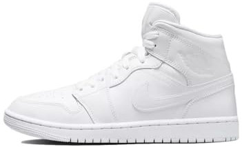 NIKE Damen WMNS AIR Jordan 1 MID Sneaker, White/White-White, 36 EU