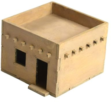 Ronyme 1/72 Holzbau-Modellbausätze, zerlegbares Hobbyspielzeug, Landschaftsbaumaterialien, Geschenke für Freunde, Familie, Stil a