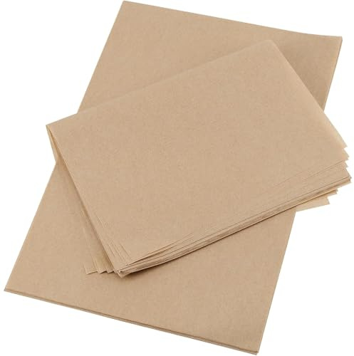 MOUYAT 500 Pcs Greaseproof Paper, 20 x 30cm Baking Paper Sheets, Parchment Paper Sheets for Baking, Thicken Non-Stick Greaseproof Paper Sheets for Biscuits, Breads, Pizzas, Fries, Oven
