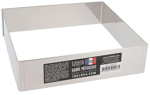 Cadre à mousse inox H 4,5 cm 18 x 18 cm