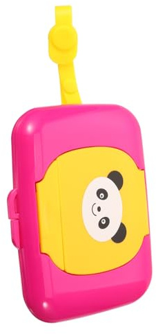 Garneck Tragbarer Panda Feuchttuchspender Für Praktische Bunte Aufbewahrungsbox Für Unterwegs Leicht Und Mit Sicherem Deckel Und Ausreichend Für Windeltücher Für Kinderwagen Und