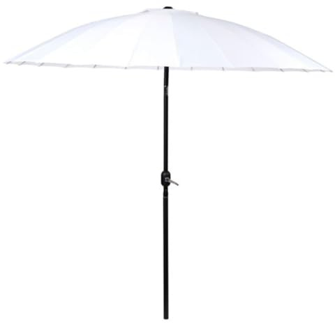 Edco Camp Active Parasol de Jardin Exterieur - Protection Solaire pour Balcon et Terrasse - ⌀250 x 240 cm - Parasol Rectangulaire - Parasol sans Pied - Blanc