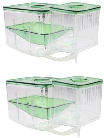 CORHAD 2stücke Selbstgeführte Incubator Box Isolationsbox Für Fischzucht Transparentes Aufzuchtbecken Für Aquarien Schützt Jungfische Vor Erwachsenen Verbessert Überlebensrate Von