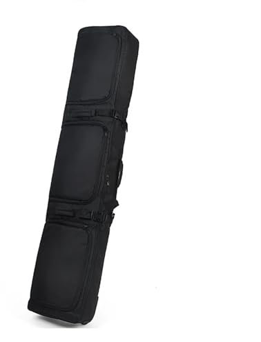 Wasserdichte, vollständig gepolsterte Snowboardtasche, Doppelboard-Rucksack mit Rädern (schwarz)