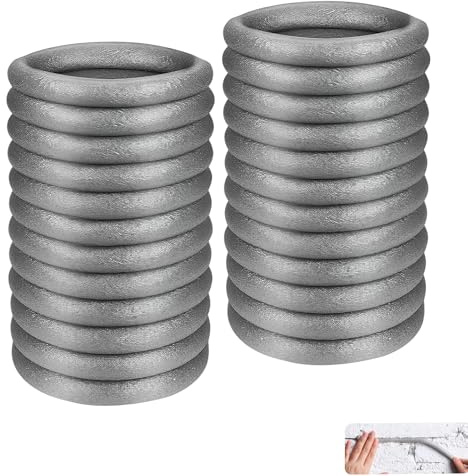YAYODS 2 guarnizioni per cavi rotondi in polietilene, 16 mm x 10 m, profilo di riempimento per fughe in gommapiuma, rotondo, filo di riempimento, filo di tenuta per fessure e fughe di calcestruzzo