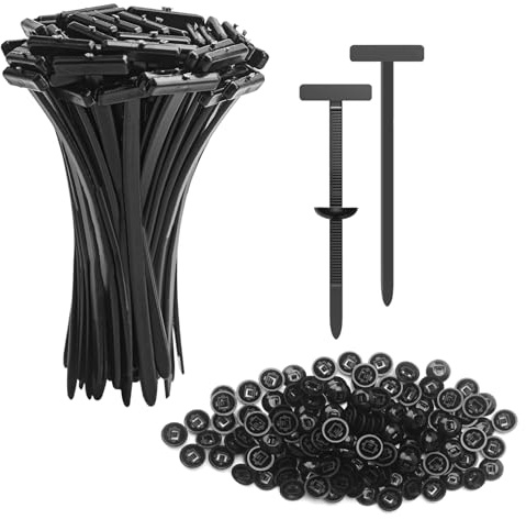 150pcs Universal-Kabelbinder-Schnalle,Nylon Universal Cable Tie Buckle,Lang Kabelbinder Schwarz Selbstsichernd,Multipurpose Plastic Ties Tool for Car Daily Repair,Schnellfixierung,Fibbia per Fascetta