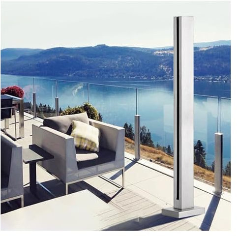 Poteau de Balustrade en Verre pour escalier Moderne, Poteau de Garde-Corps en Panneau de Verre Robuste en Acier Inoxydable pour intérieur extérieur Villas terrasse Balcon, système de Garde-c