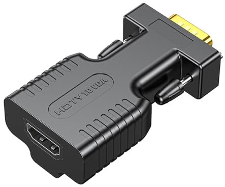 Dawutocap Convertidores de cable hembra a macho compatible con HDMI hembra a VGA macho 1080p para PC, portátil, tablet, sin parpadeo