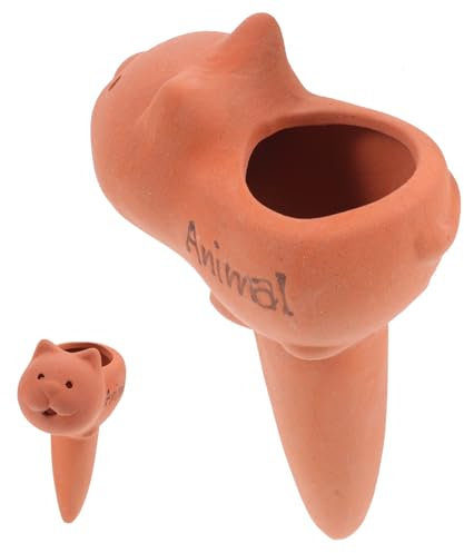 VICASKY Arroseur de Plantes en Céramique Animalier pour Intérieur et Jardin, Piquet D'arrosage Goutte à Goutte Automatique, Système Irrigation Pratique et Solide, Contrôle Précis