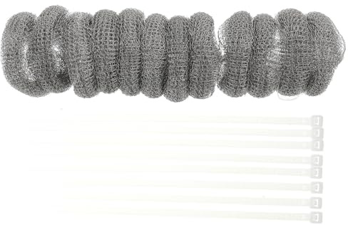 MOBUTOFU 12 set Filtri Cattura Pelucchi Lavatrice in Rete Acciaio Inossidabile Filtro Trappola per Tubo Scarico Facile da Montare e Rimuovere Compatibile con Tubi Scarico Lavatrici Comuni