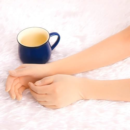 TIANHENGMart Guanti ultrasottili senza cuciture trasparenti per donne e uomini lunghi in nylon traspirante in filato di nylon elasticizzato per club e casa