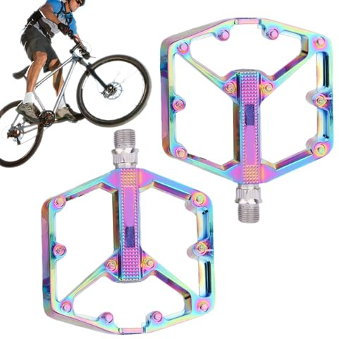 Pedali per bici da strada, in alluminio DU, per bicicletta da corsa, pedali di grandi dimensioni, per escursioni, ciclismo, fitness, per donne e uomini