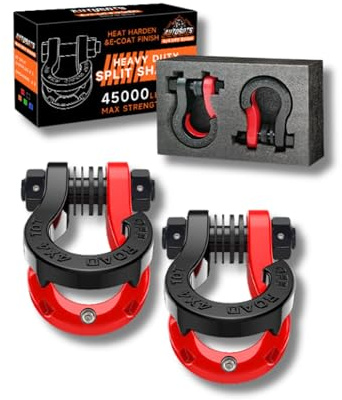 Pareja Grilletes 4x4 Desmontables con Imán 10 Toneladas Reforzados Alta Resistencia para Rescate Off Road