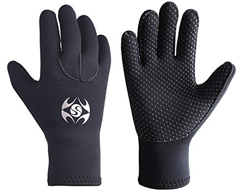 Guanti da immersione in neoprene, guanti a cinque dita, antiscivolo, materiale termico flessibile per snorkeling, nuoto, surf, vela, kayak, immersioni, taglia M