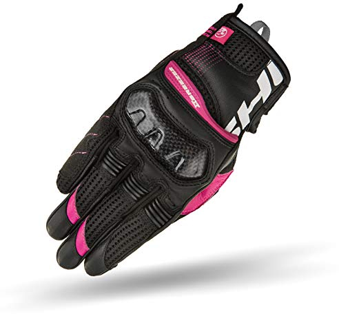 SHIMA X-Breeze 2 Lady Motorradhandschuhe Damen - Belüftete, Sommer, Touchscreen Textil Handschuhe mit Carbon Knöchelprotektor, Verstärkte Handfläche (Fuchsia, M)
