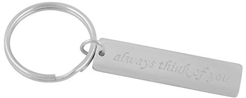 Hanessa Schlüsselanhänger personalisiert Rechteck | Schlüsselanhänger mit Gravur Edelstahl silber | Personalisierte Geschenke für Mama Papa | Schlüssel Anhänger Text Name Datum