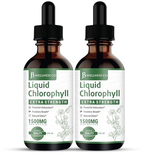 [2-Pack] Liquid Chlorophyll Drops - All-Natural Concentrate – Immune System Support, Energy Booster, and Digestion – from Mulberry Leaves - 240 Servings - [2-Pack]
