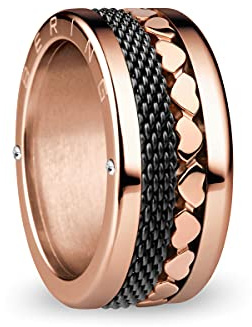 BERING Damen Ring in glänzendem roségold - Arctic Symphony Collection aus Edelstahl - Yangtze