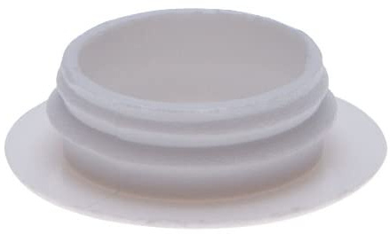 Lochabdeckungen aus Kunststoff, Endkappen aus Kunststoff, geriffelte Einsätze für runde Rohre, Lochgröße 14,5 mm x 19 mm (100 Stück) Farbe: Weiß